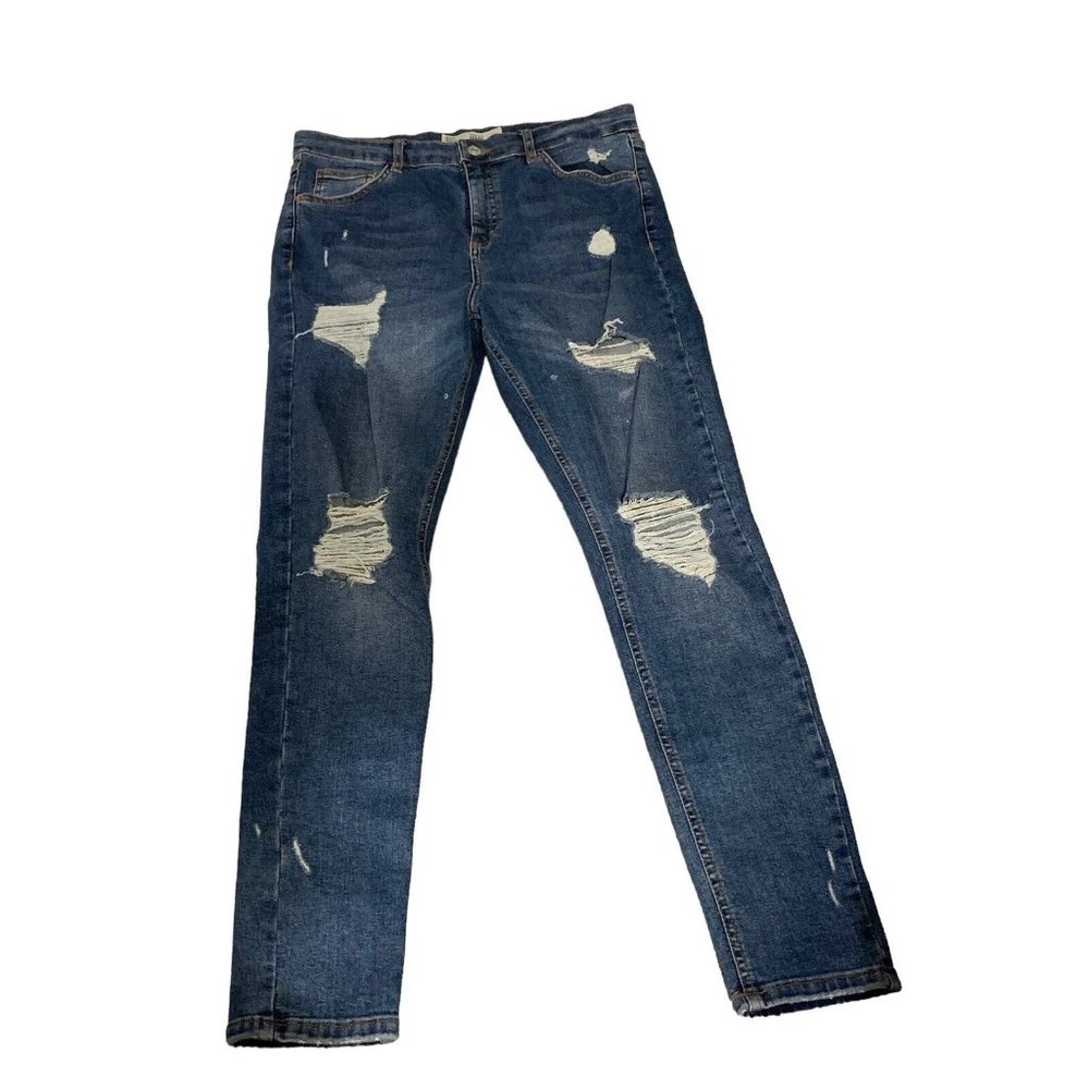 TOPSHOP Moto Jamie Distressed Jeans Pants RN125149 Size W32 L32